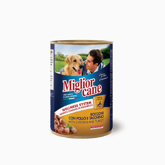 Miglior Cane Tin Bocconcini Chicken & Turkey 405g