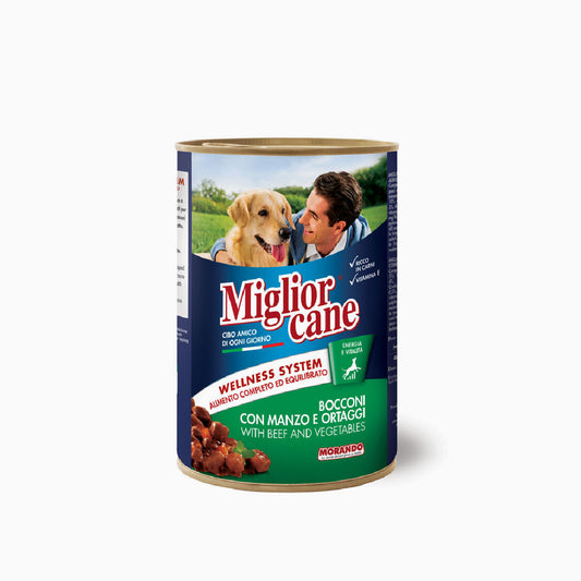 Miglior Cane Tin Bocconcini Beef & Vegetables 405g