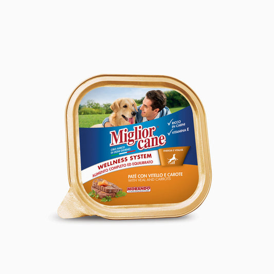 Miglior Cane Tray Veal & Carrots 300g