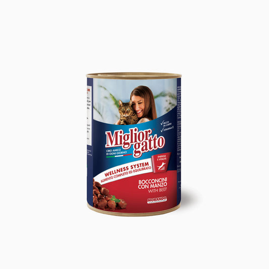 Miglior Gatto Tin Bocconcini Beef 405g