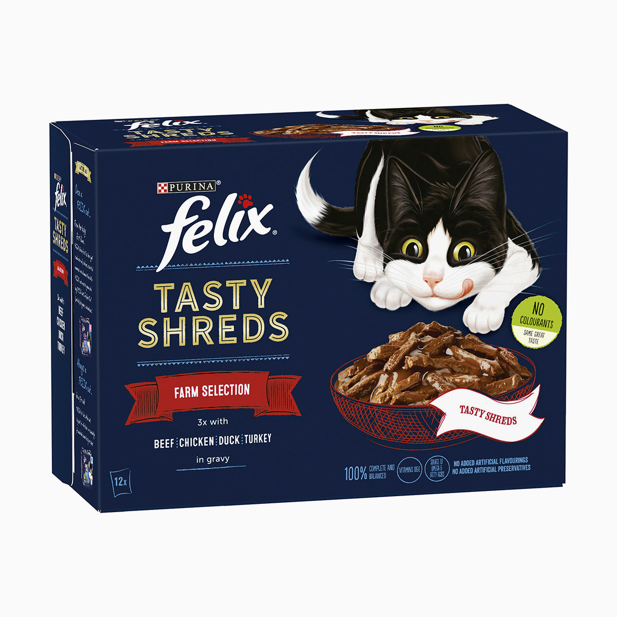 Felix Tasty Shreds Farm 12X80G