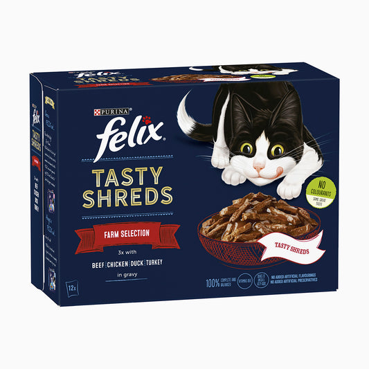 Felix Tasty Shreds Farm 12X80G
