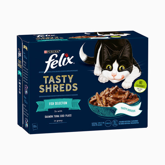 Felix Tasty Shreds Fish 12X80G