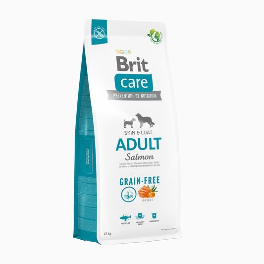 Brit Sp Dog Slm Gf Adt S/M 12Kg