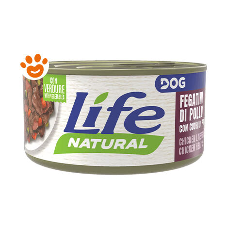 LIFEDOG - NATURAL CHICKEN LIVERS WITH CHICKEN HEARTS  90G