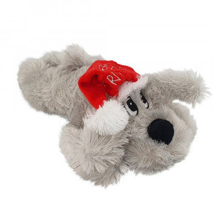 NOBBY XMAS DOG GREY PLUSH 28CM