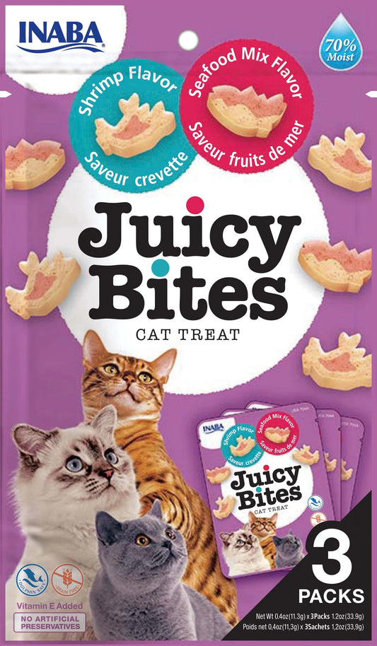 CIAO Juicy Bites Shrimp and Seafood Flavour x3 packs