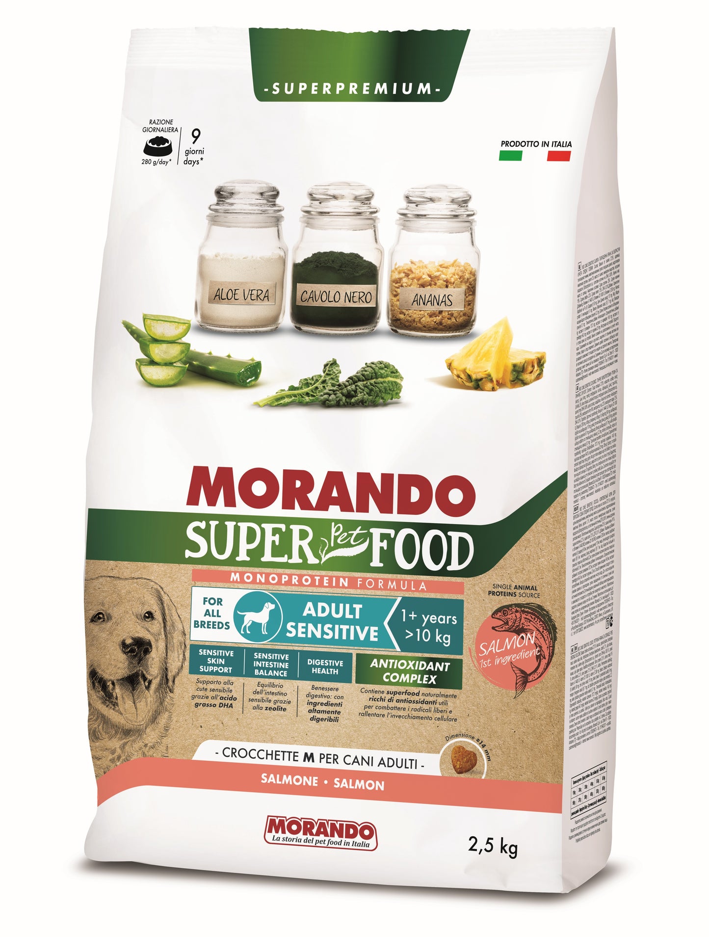 Morando Super Pet Food Dog Adult Sensitive Dry Food Salmon 2.5kg