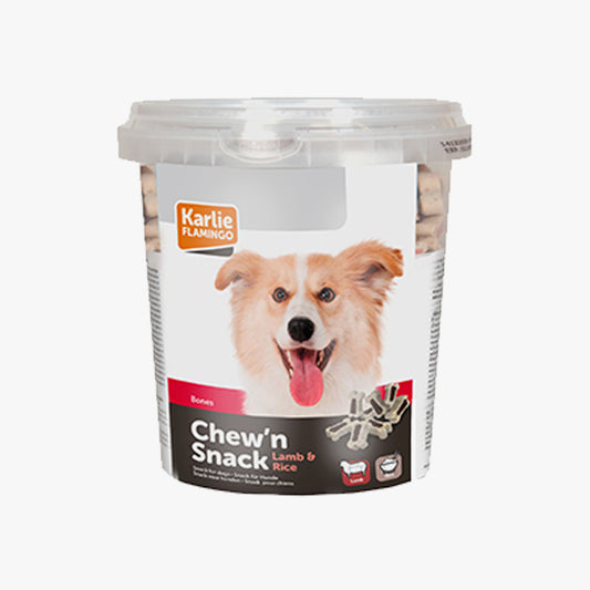 Chew'N Snack Bones Lamb/Rice 500G