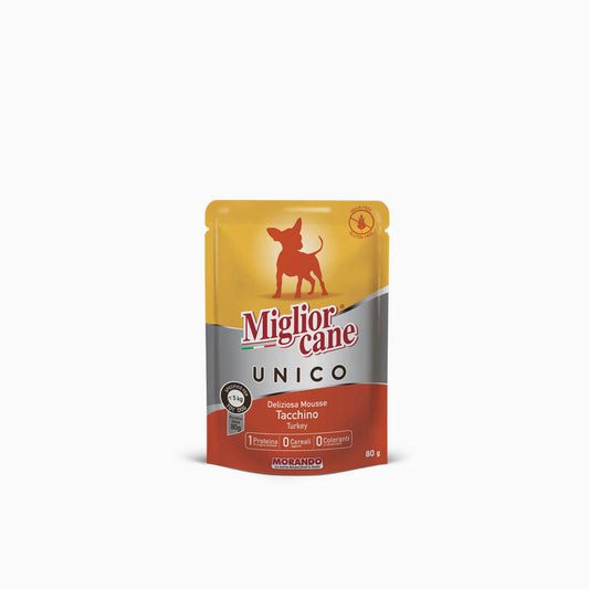 Miglior Cane Unico  Pouch Turkey Mousse 80g