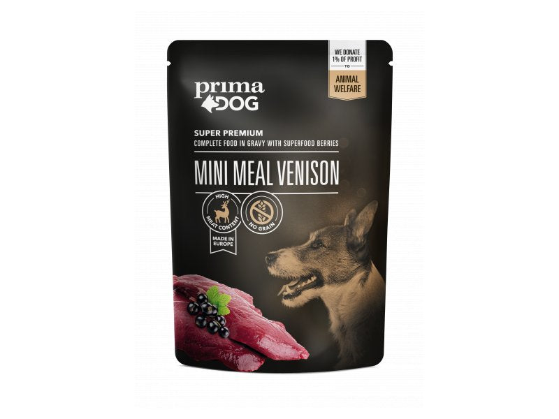 PRIMA DOG GRN FREE MINI MEAL VENISION 85G