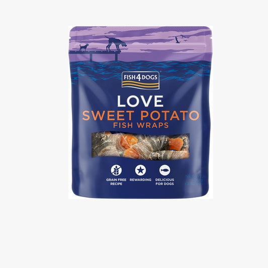 Fish4Dogs Love Sweet Potato Fish Wraps 100g