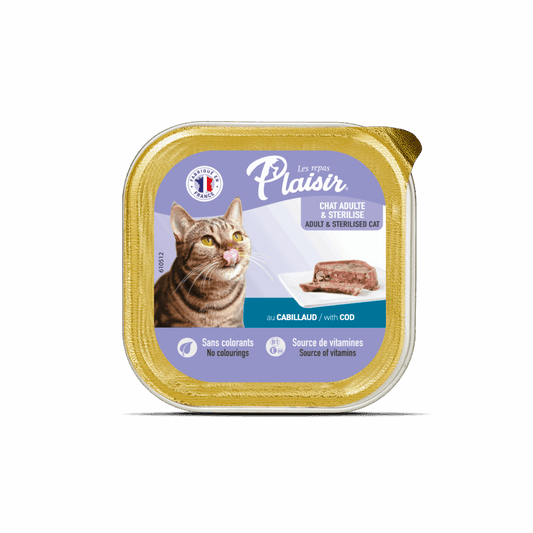 Plaisir Pate Sterilised Cat With Cod