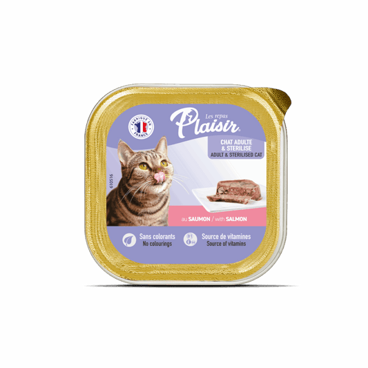 Plaisir Pate Sterilised Cat With Salmon