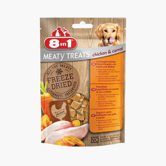 8IN1 Meaty Treats Freeze Dried Chicken & Carrots