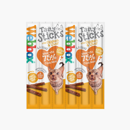 Webbox Cat Tst Sticks W/Ckn/Liver 6X5Gr