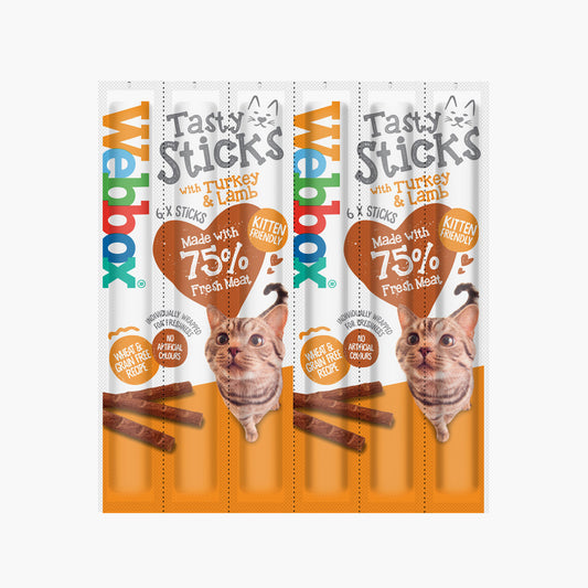 Webbox Cat Tst Sticks W/Tky/Lmb (6X5Gr)