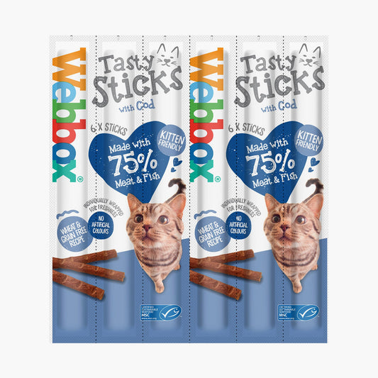 Webbox Cat Tasty Sticks W/Cod (6X5Gr)