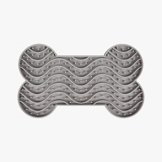Lick Pad Yummee Silicone Bone Grey L