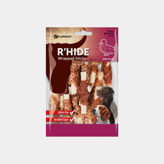 R'Hide Duck Wrapped Stick 7/8Mm 6Cm 15Pc