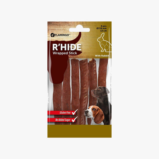 R'Hide Rabbit Wrapped Sticks 7/8Mm 12Cm 6Pcs 70Gr