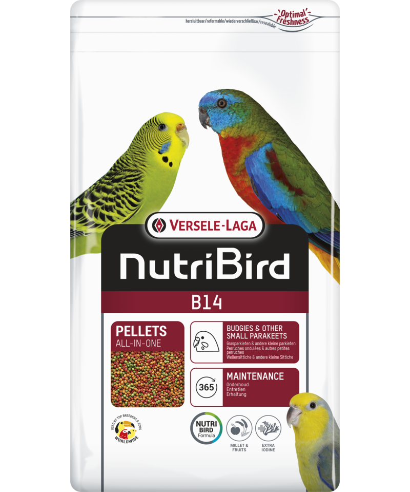 Versele-Laga NutriBird B14 Pellets All-in-One for Budgies and Small Parakeets 800g