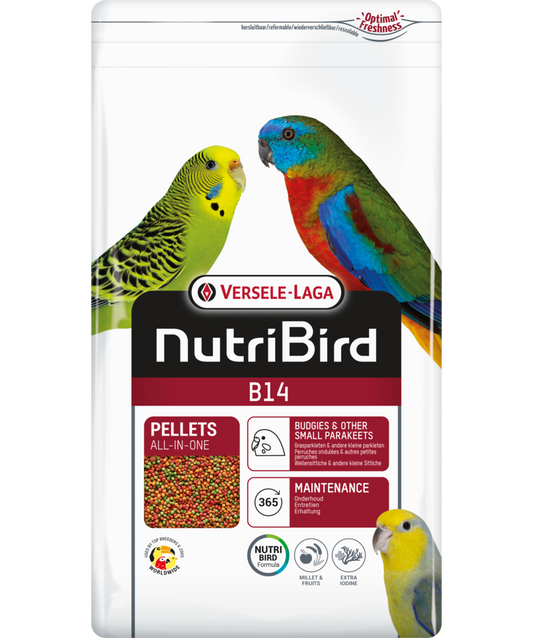 Versele-Laga NutriBird B14 Pellets All-in-One for Budgies and Small Parakeets 800g