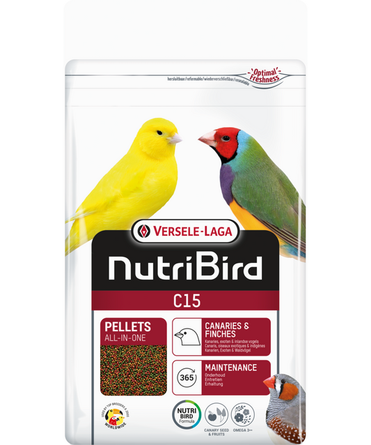 Versele-Laga NutriBird C15 Pellets All-in-One for Canaries & Finches 1kg