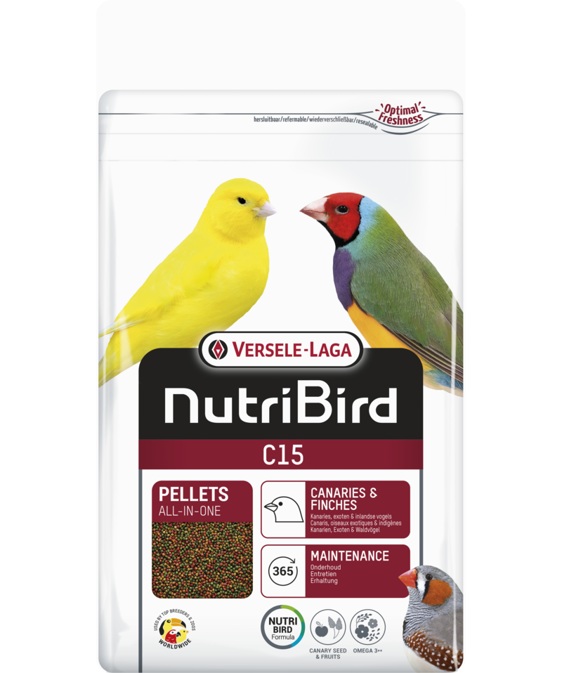 Versele-Laga NutriBird C15 Pellets All-in-One for Canaries & Finches 3kg
