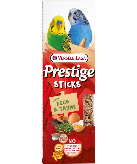 Versele-Laga Prestige Sticks w/ Eggs & Thyme for Budgies