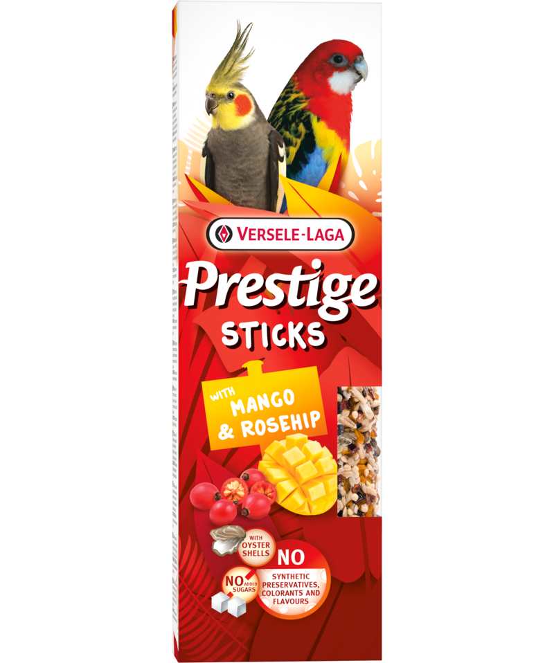Versele-Laga Prestige Large Sticks w/ Mango & Rosehip for Parakeets