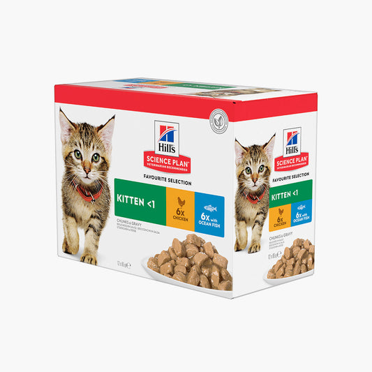 Hill Science Plan - Kitten - Chicken & Ocean Fish Pouches