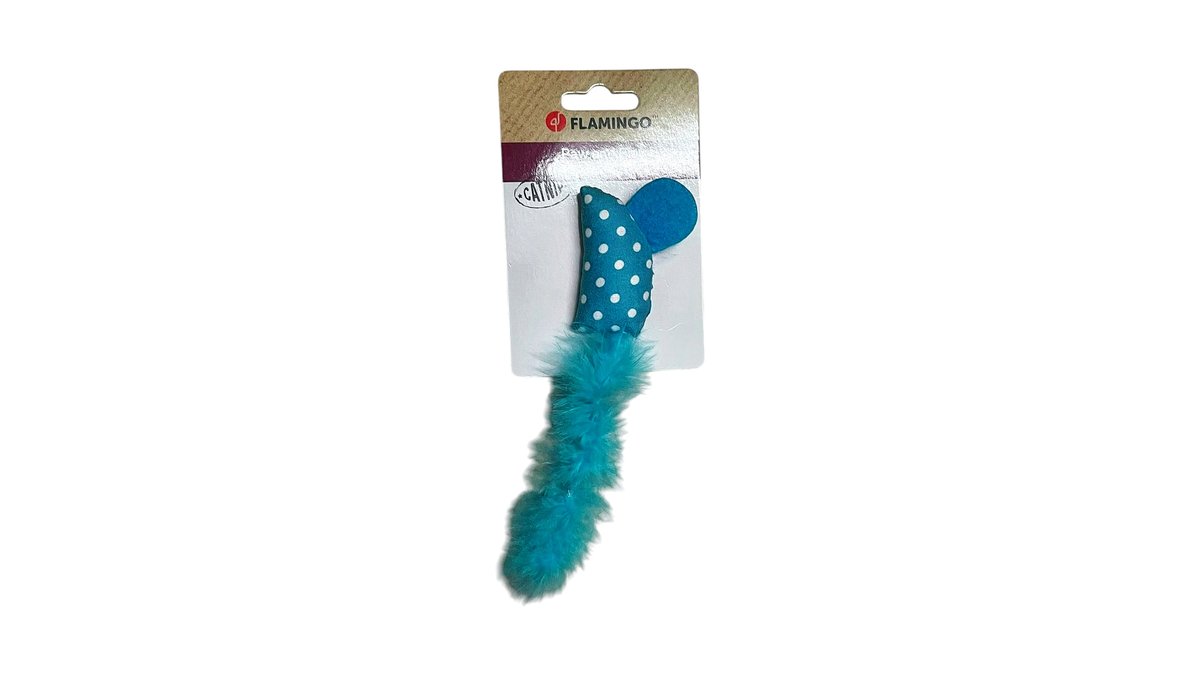 FLAMINGO PAW AND PLAY CAT TOY MOUSE WITH FEATHER