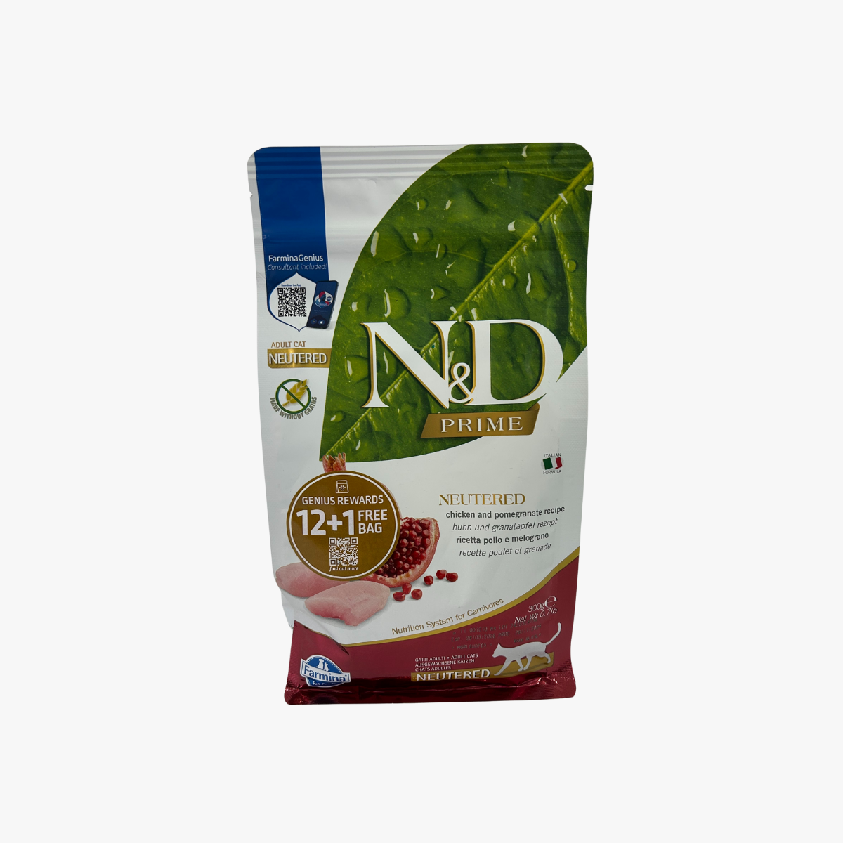 N&D Prime Cat Chk & Pom Neutered 300G