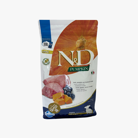 N&D Pumpkin Puppy Mini Lmb & Blue 800G