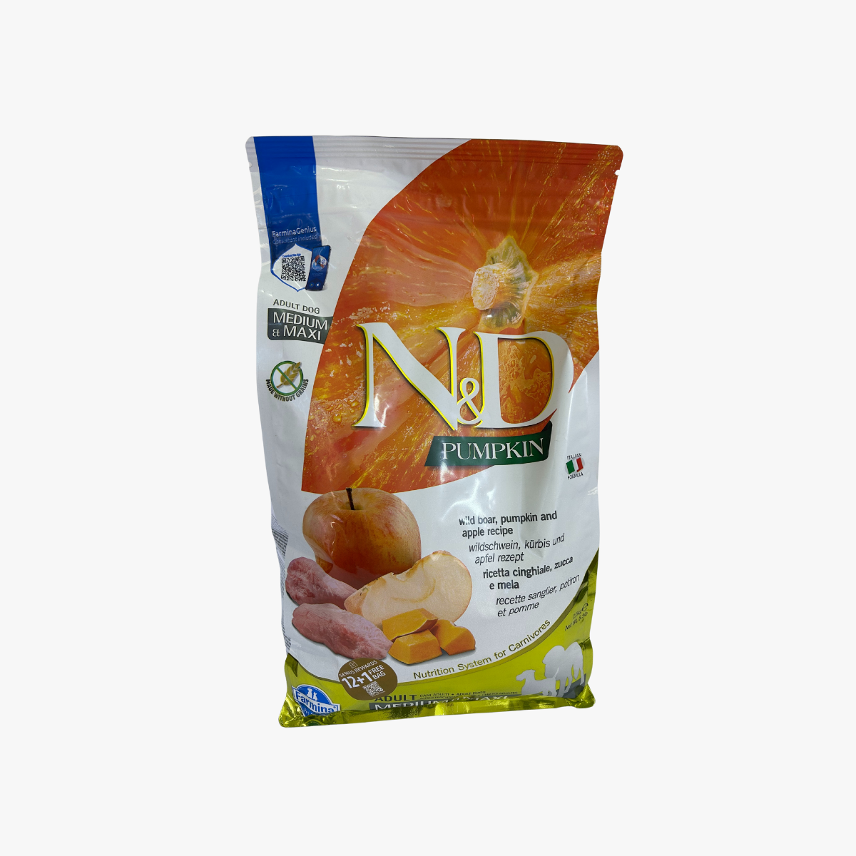 N&D P/Kin Dog Adt Md/Maxi Boar/App 2.5Kg