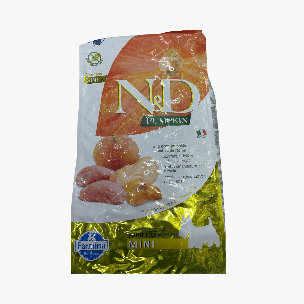 N&D Pumpkin Dog Adt Mini Boar/Apple 7Kg