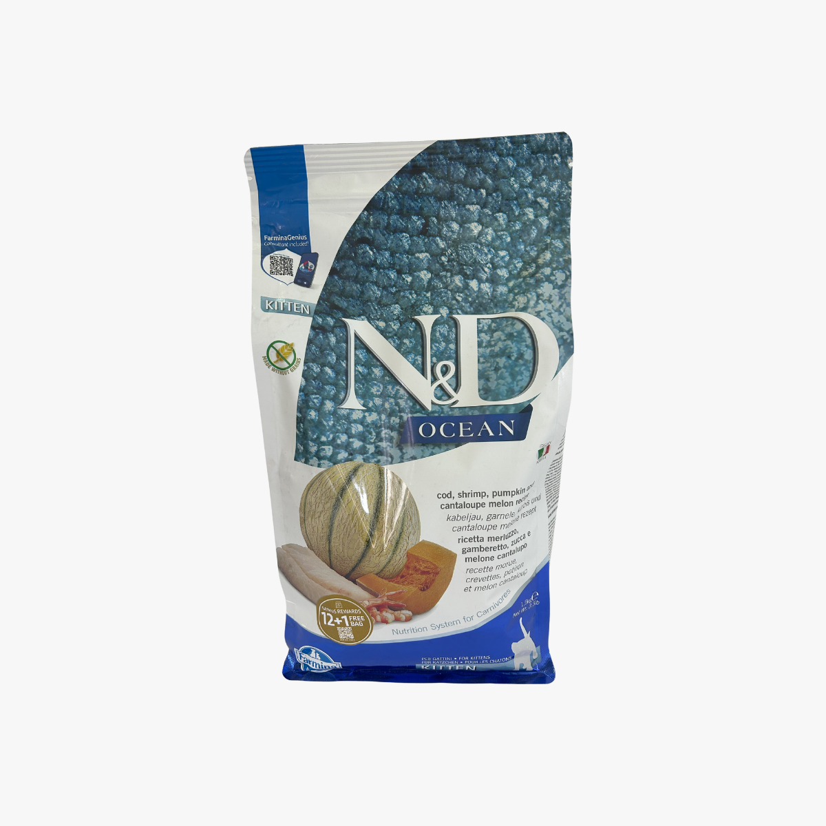 N&D Oc Ktn Cod Shrimp P/Kin/Cant.1.5Kg