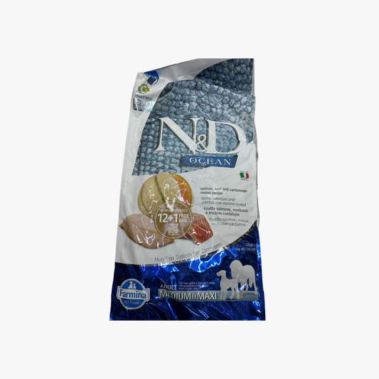 N&D Oc Dog Adt Md/Maxi Slm Cod/Cant.12Kg