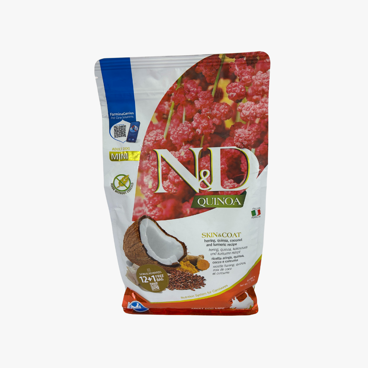 N&D Quin Dog Adt Min Skin Coat Her 800G