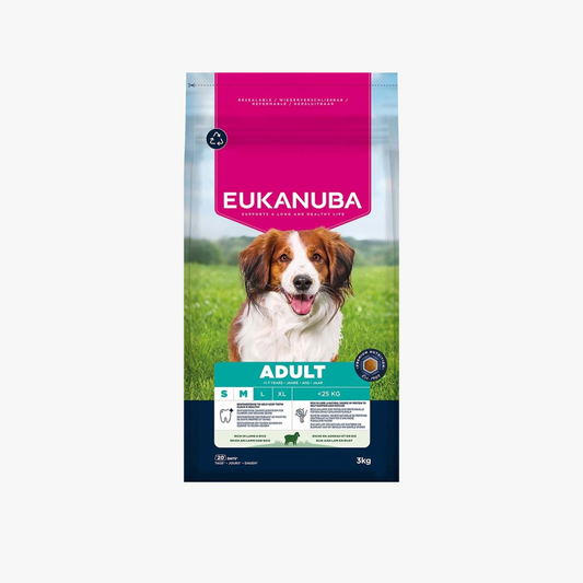 Eukanuba Dog Adult Small & Medium Breed Lamb & Rice 3kg