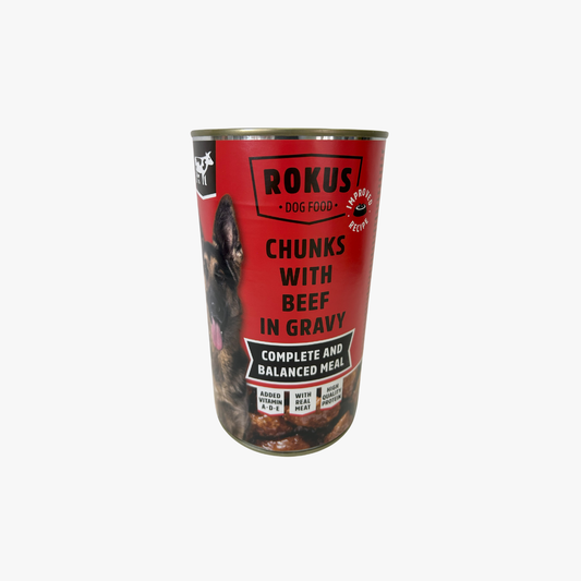 Rokus Dog Food Beef Wet 1240Gr