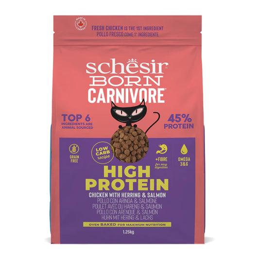 Schesir Born Carnivore Dry food Chicken With Herring And Salmon 255G