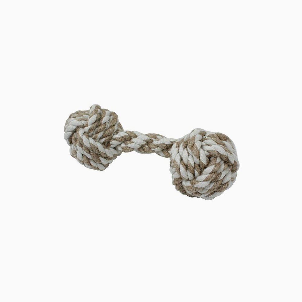 ARQUIVET Dog Toy-Wht/Beige Rope Bone 20Cm