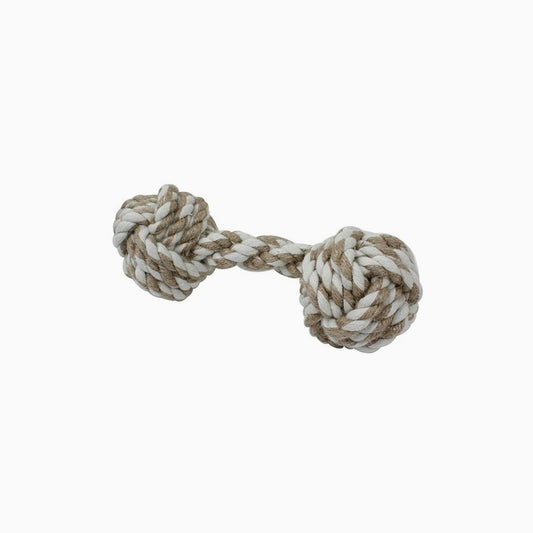 ARQUIVET Dog Toy-Wht/Beige Rope Bone 20Cm