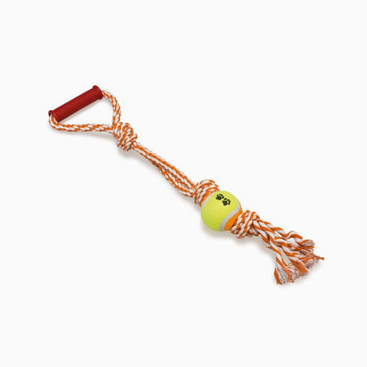 ARQUIVET Dog Toy - Rope Ball With Handle  60Cm