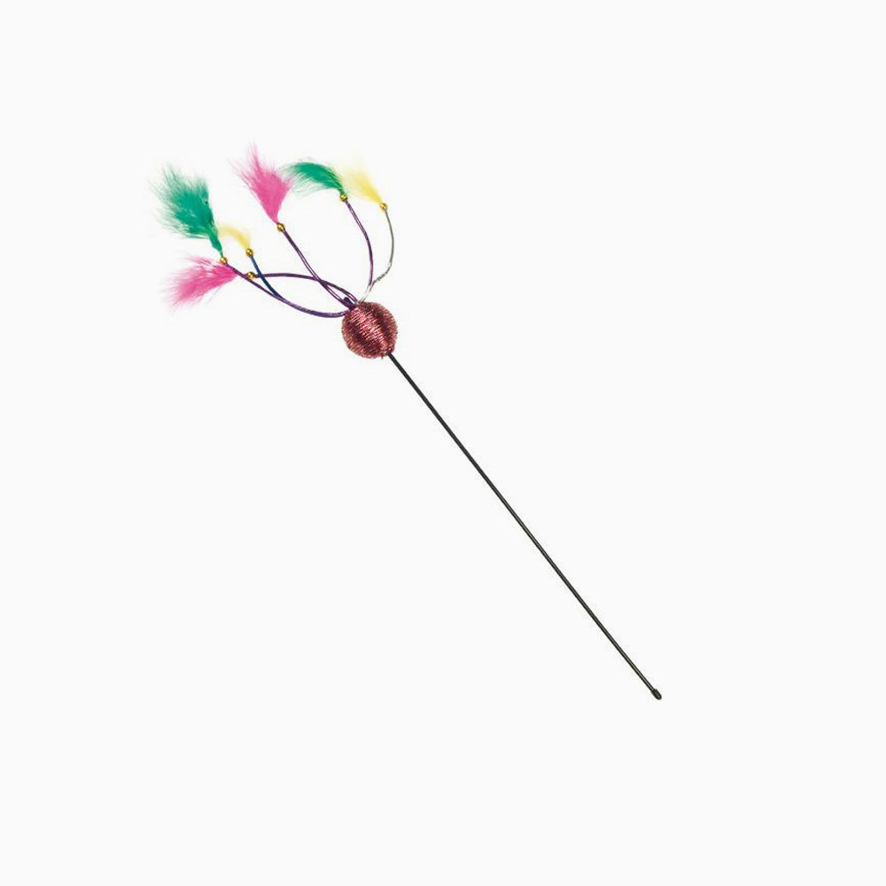 ARQUIVET Cat Toy-Stick With Ball & Feathers 65Cm