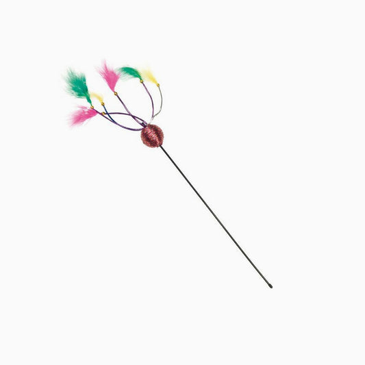 ARQUIVET Cat Toy-Stick With Ball & Feathers 65Cm