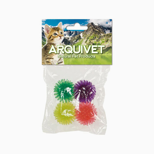 ARQUIVET Cat Toy- Spikey Ball X 4Pcs