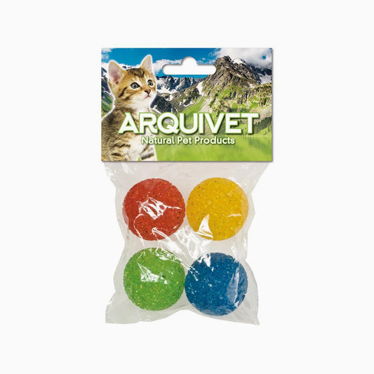 ARQUIVET Cat Toy- Round Glitter Balls X 4Pcs